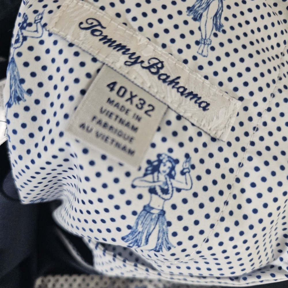 Tommy Bahama Boracay Pants Mens 40x32 (31 )Navy Stretch Chino Beach Tencel - Picture 11 of 11